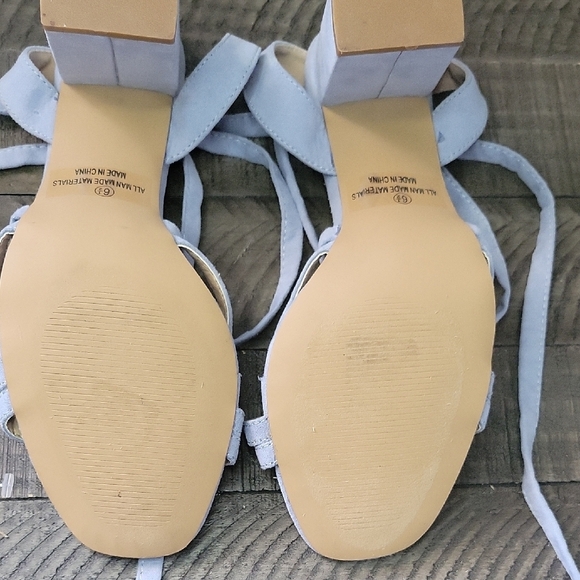 Lulu's Light Blue Strappy Heels - Picture 5 of 9